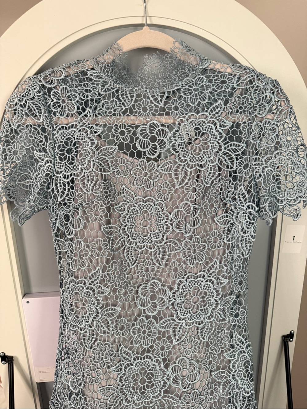 Self-Portrait Blue Floral Lace Open Back Mini Dress｜US 4｜Excellent - Picture 4 of 8